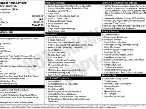 Certified 2024 Hyundai Kona Limited AWD/4WD image 31