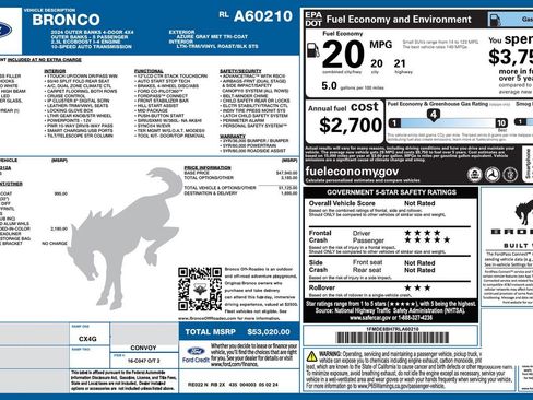 Used 2024 Ford Bronco Outer Banks image 57