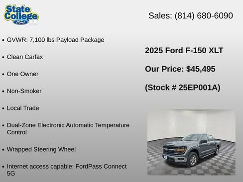 Used 2025 Ford F150 XLT w/ Equipment Group 301A Standard AWD/4WD image 12