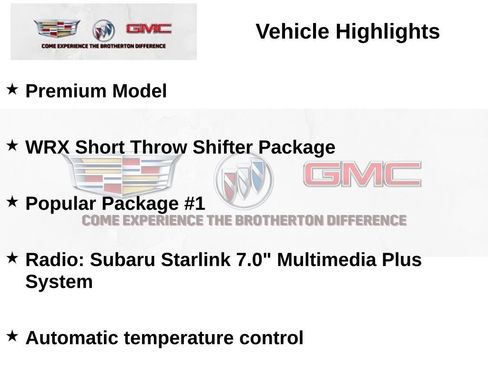 Used 2018 Subaru WRX Premium w/ Popular Package #1 AWD/4WD image 5