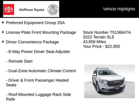 Used 2022 GMC Terrain SLE w/ Driver Convenience Package AWD/4WD image 5
