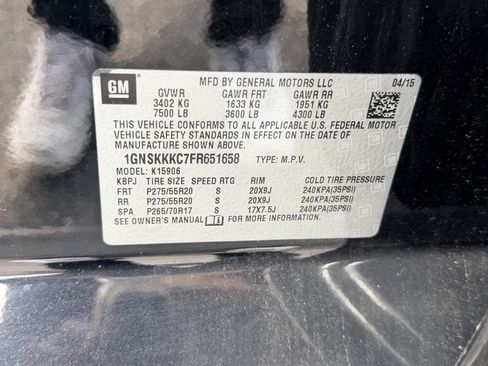 Used 2015 Chevrolet Suburban LTZ AWD/4WD image 3