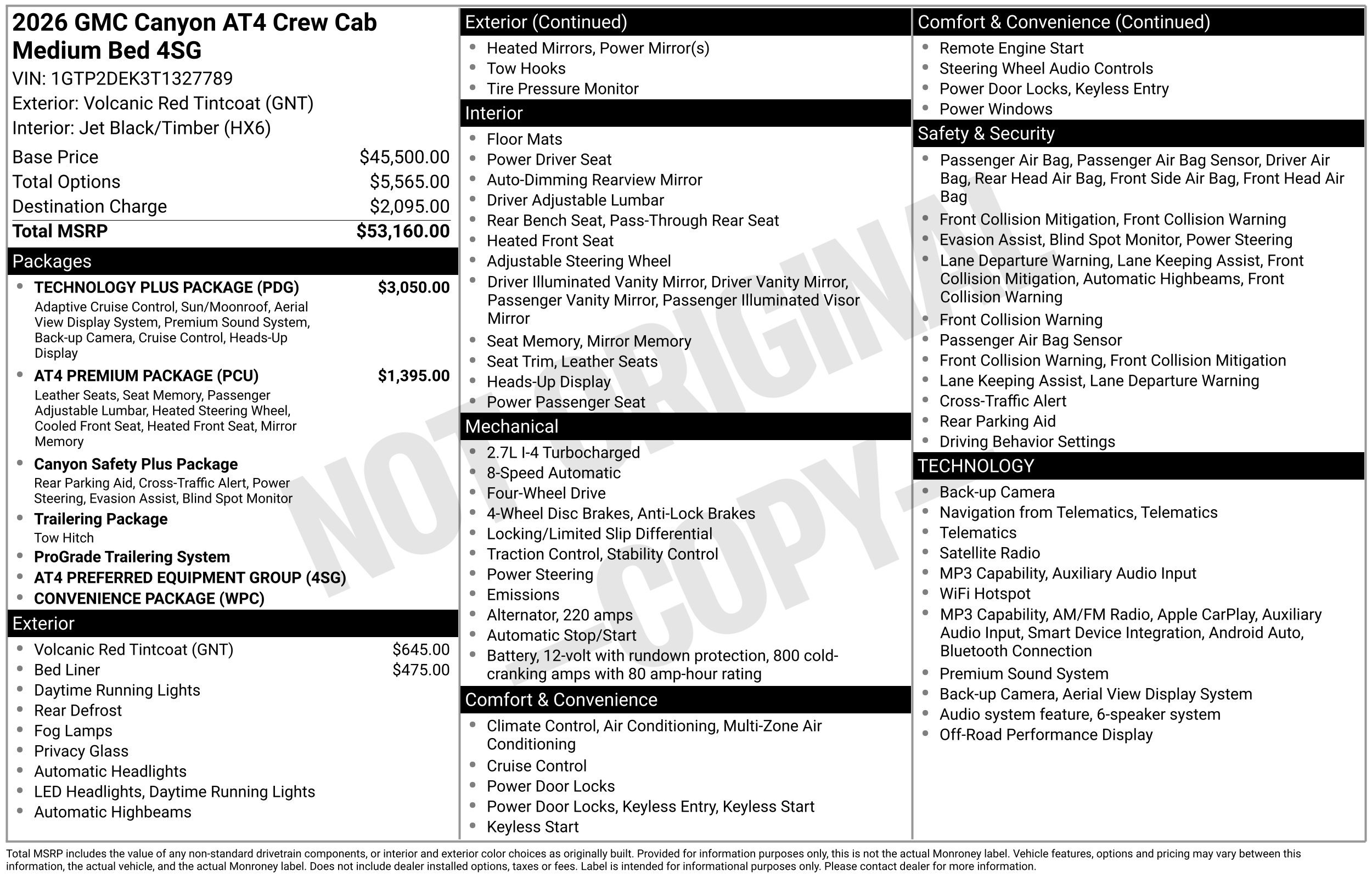 New 2026 GMC Canyon AT4 w/ Technology Plus Package AWD/4WD image 3