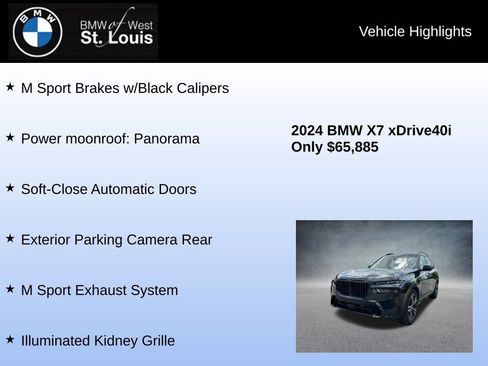 Used 2024 BMW X7 xDrive40i w/ M Sport Package AWD/4WD image 24
