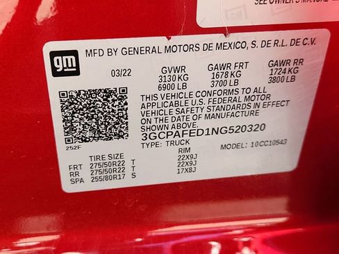 Used 2022 Chevrolet Silverado 1500 High Country w/ High Country Premium Package RWD image 34