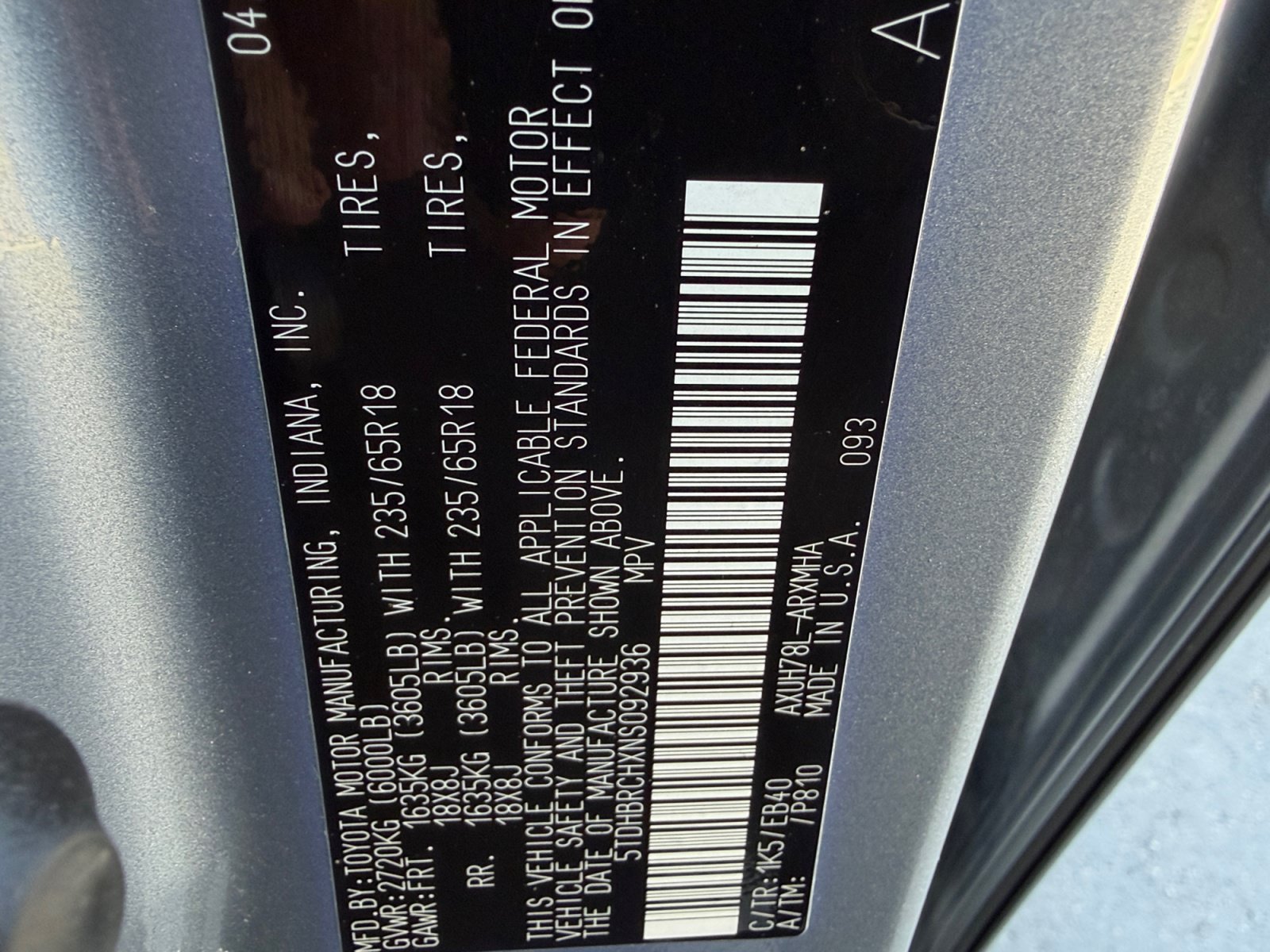 Used 2022 Toyota Highlander XLE AWD/4WD image 33