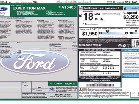 Used 2022 Ford Expedition Max Platinum AWD/4WD image 15