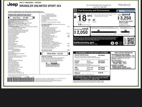 Used 2017 Jeep Wrangler Unlimited Sport w/ Connectivity Group image 27