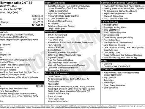 Certified 2026 Volkswagen Atlas SE FWD image 41