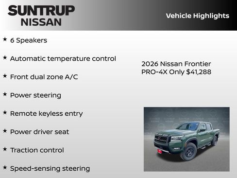New 2026 Nissan Frontier PRO-4X w/ Pro-4x Convenience Package image 8