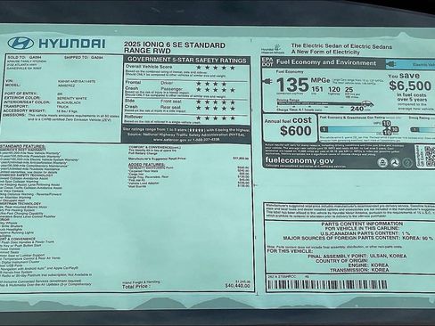 New 2025 Hyundai Ioniq 6 SE image 13