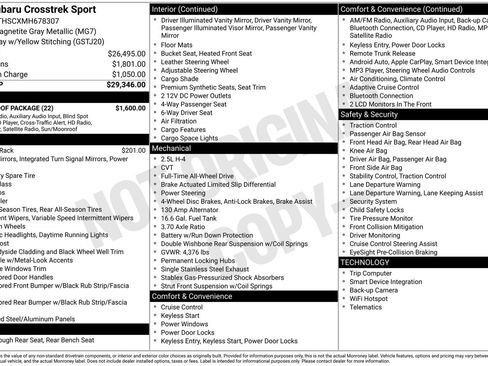 Certified 2021 Subaru Crosstrek 2.5i Sport w/ Moonroof Package image 29