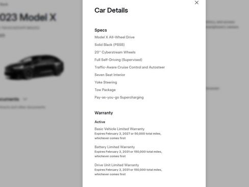 Used 2023 Tesla Model X AWD/4WD image 4