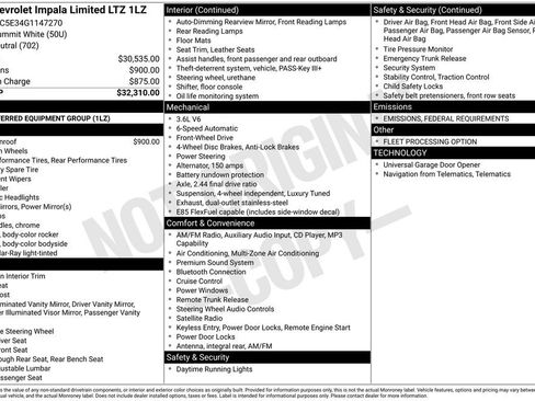 Used 2016 Chevrolet Impala LTZ image 6