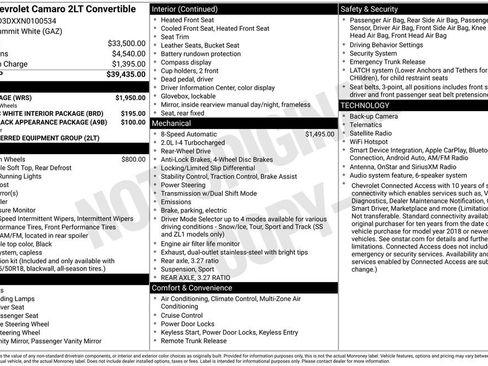 Used 2022 Chevrolet Camaro LT w/ RS Package RWD image 32