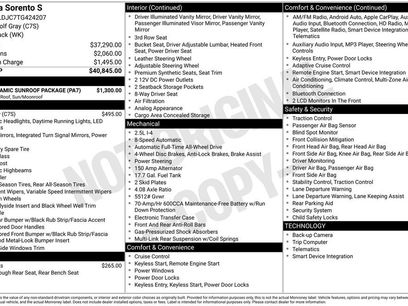 New 2026 Kia Sorento S w/ S Panoramic Sunroof Package