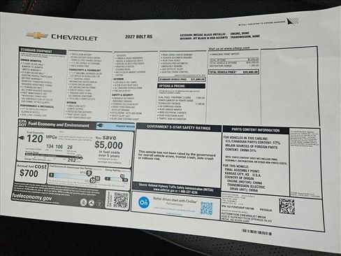 New 2027 Chevrolet Bolt RS image 19