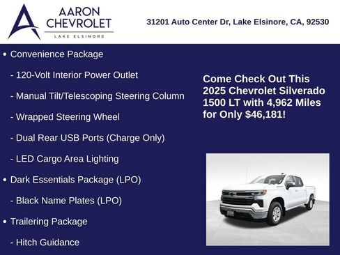 Used 2025 Chevrolet Silverado 1500 LT w/ LPO, Dark Essentials Package image 25