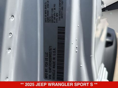 New 2025 Jeep Wrangler Unlimited Sport AWD/4WD image 24