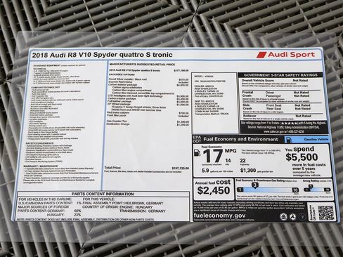 Used 2018 Audi R8 V10 w/ Carbon Exterior Package image 50