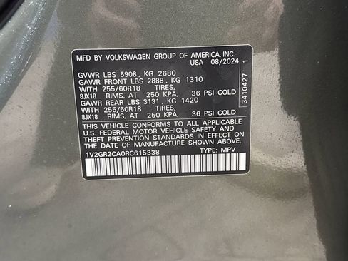 Used 2024 Volkswagen Atlas Peak Edition SEL image 41