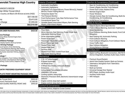 Used 2026 Chevrolet Traverse High Country w/ LPO, Floor Liner Package