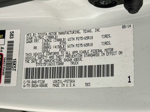 Used 2014 Toyota Tundra SR5 w/ SR5 Upgrade Package RWD image 27