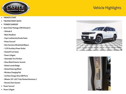 New 2025 Jeep Grand Cherokee L Altitude image 3