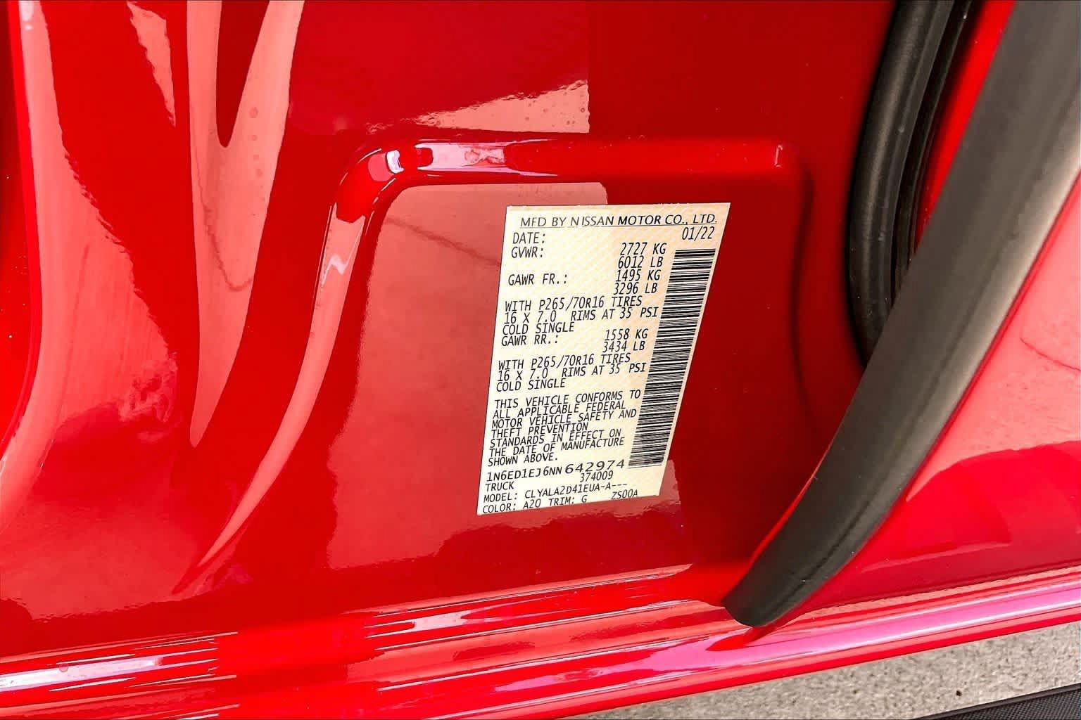 Used 2022 Nissan Frontier S w/ Technology Package RWD image 34