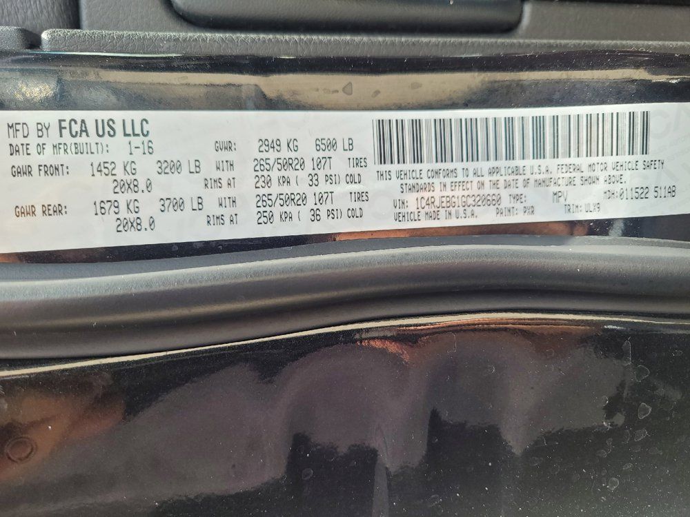 Used 2016 Jeep Grand Cherokee Limited RWD image 33