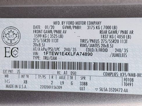 Used 2020 Ford F150 XLT w/ Equipment Group 302A Luxury AWD/4WD image 54