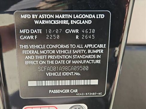 Used 2008 Aston Martin DB9 Coupe RWD image 23