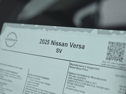New 2025 Nissan Versa SV w/ Trunk Package image 29