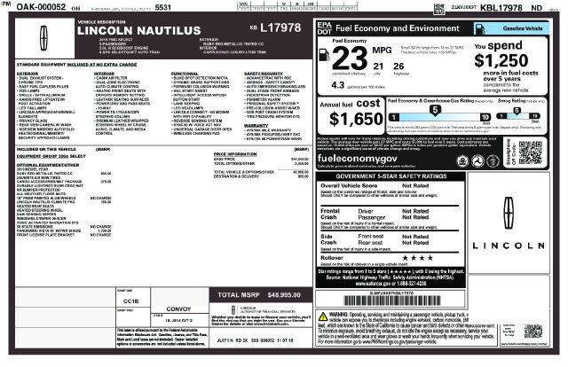 Used 2019 Lincoln Nautilus Select FWD image 37