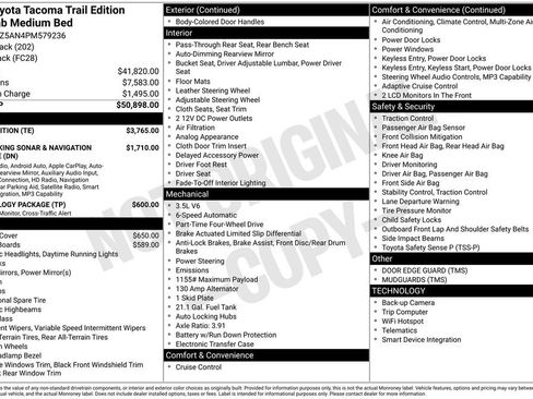 Used 2023 Toyota Tacoma 4x4 Double Cab w/ Trail Edition image 34