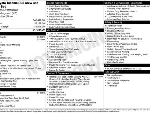 Certified 2025 Toyota Tacoma SR5 AWD/4WD image 35