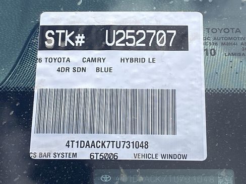 Certified 2026 Toyota Camry LE FWD image 38