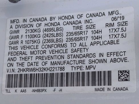 Certified 2019 Honda CR-V LX image 31