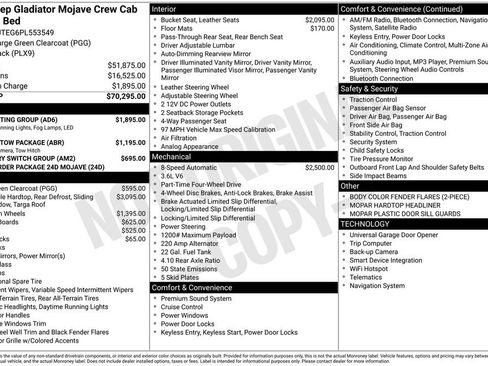 Certified 2023 Jeep Gladiator Mojave w/ LED Lighting Group image 10