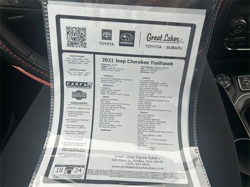 Used 2021 Jeep Cherokee Trailhawk w/ Premium Leather Package image 27