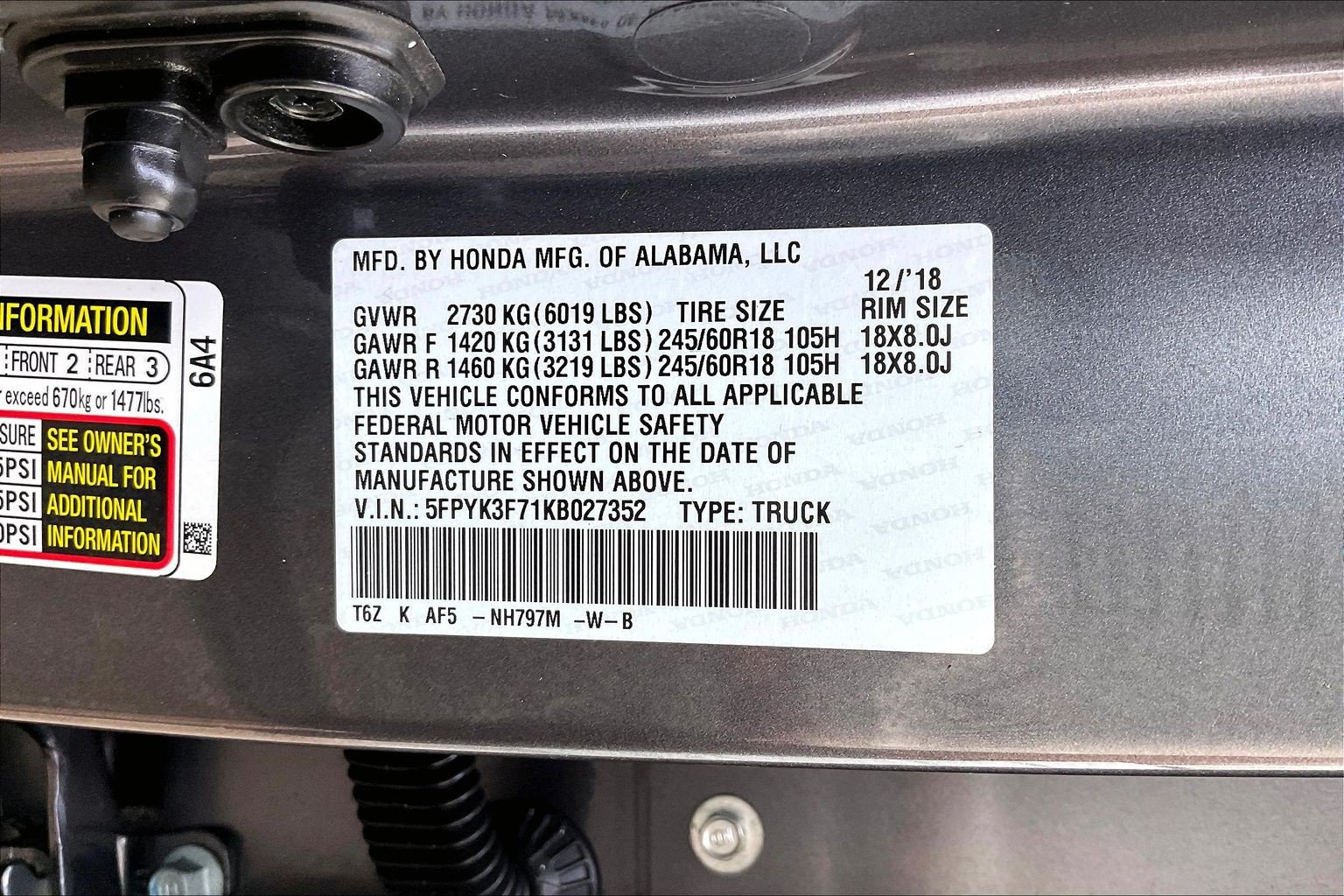 Used 2019 Honda Ridgeline RTL-E image 18