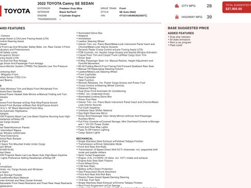 Used 2022 Toyota Camry SE image 4