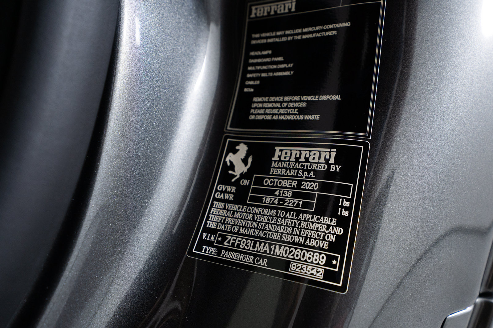 Certified 2021 Ferrari F8 Tributo RWD image 14