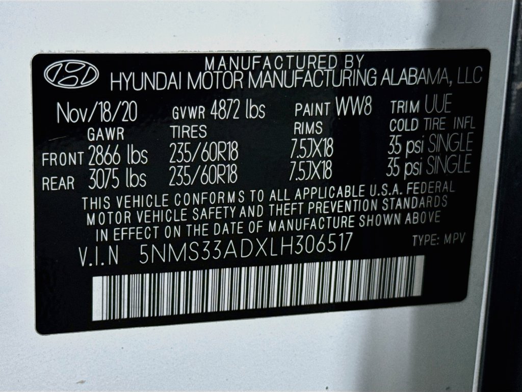 Used 2020 Hyundai Santa Fe SEL w/ Convenience Package FWD image 30