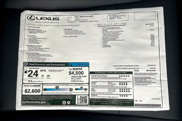 New 2026 Lexus RX 350 Premium w/ Accessory Package (2T) AWD/4WD image 14