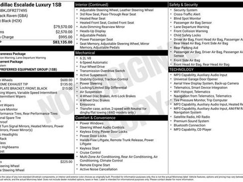 Used 2015 Cadillac Escalade Luxury AWD/4WD image 7