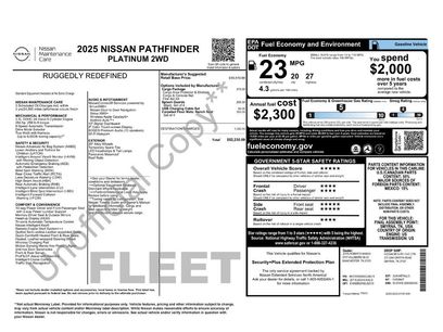 Used 2025 Nissan Pathfinder Platinum w/ Cargo Package
