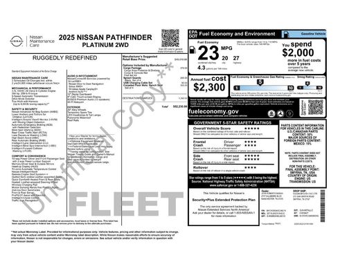 Used 2025 Nissan Pathfinder Platinum w/ Cargo Package FWD image 1