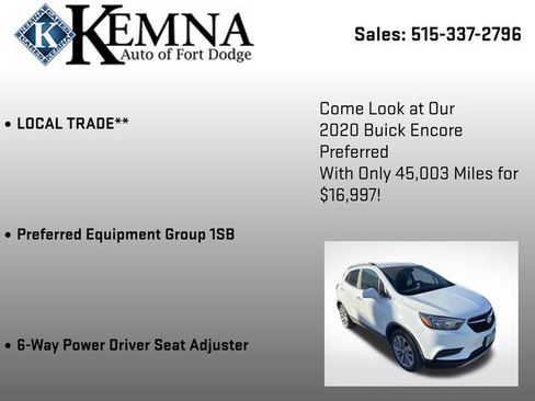 Used 2020 Buick Encore Preferred w/ LPO, Active Package image 3