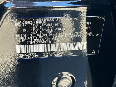 Used 2016 Toyota RAV4 Limited w/ Protection Package AWD/4WD image 32